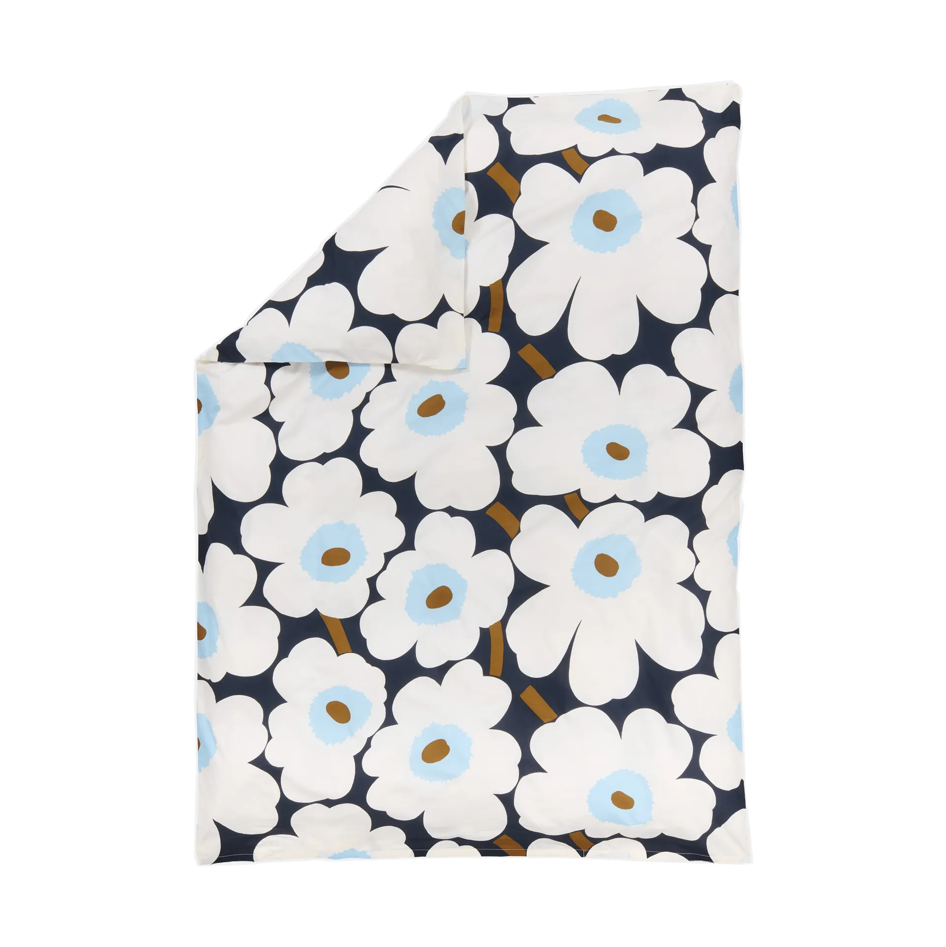 Marimekko Unikko dynebetræk 150x210 cm Blueberry-off white-cold blue