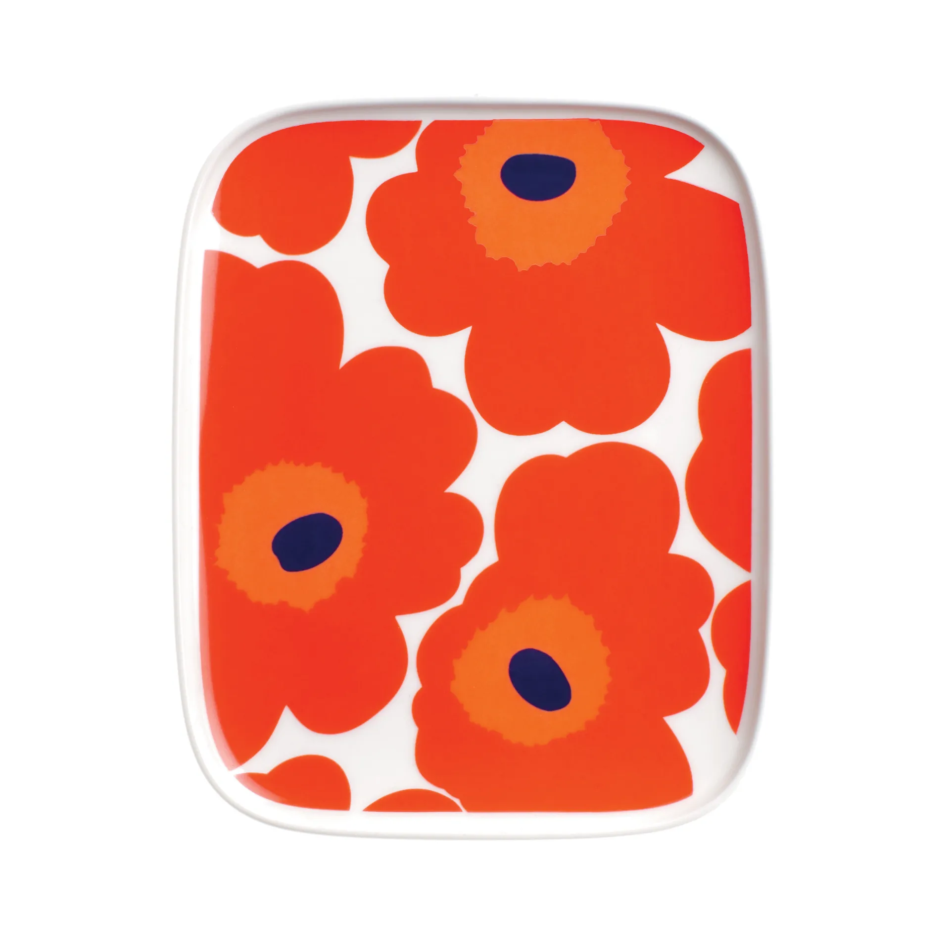 Marimekko Unikko fad 15x12 cm rød-hvid
