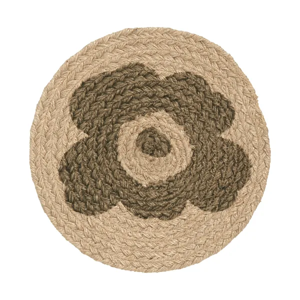 Unikko grytlapp jute Ø25 cm, Beige