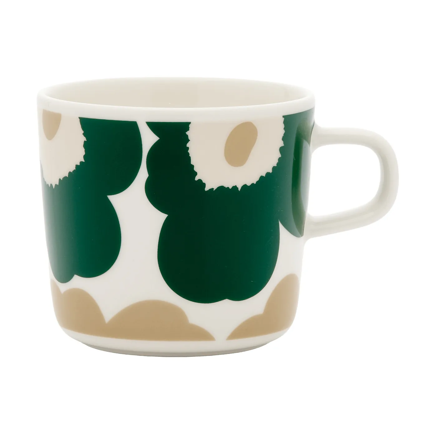 Marimekko Unikko kaffekop 20 cl White-dark green-beige-light sand