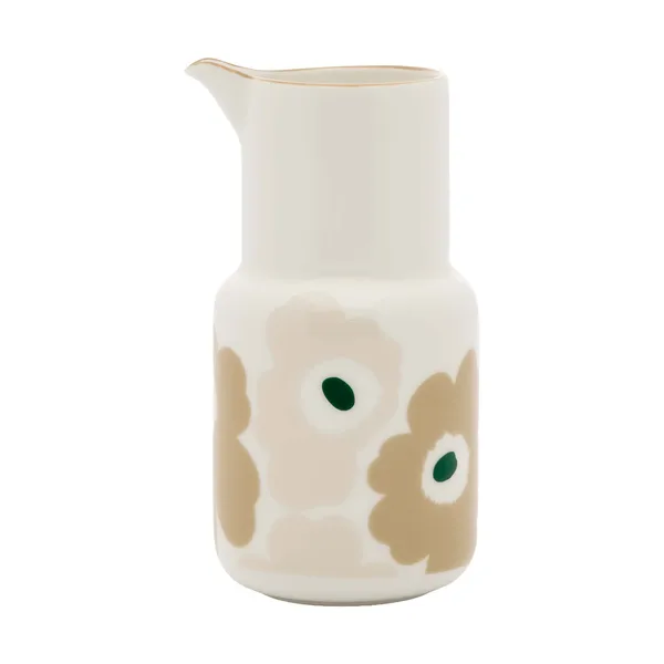 Unikko karaff, White-light sand-beige-dark green, 0,65 L