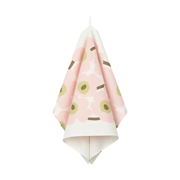 Unikko kökshandduk 43x70 cm, Off white-pink-pear