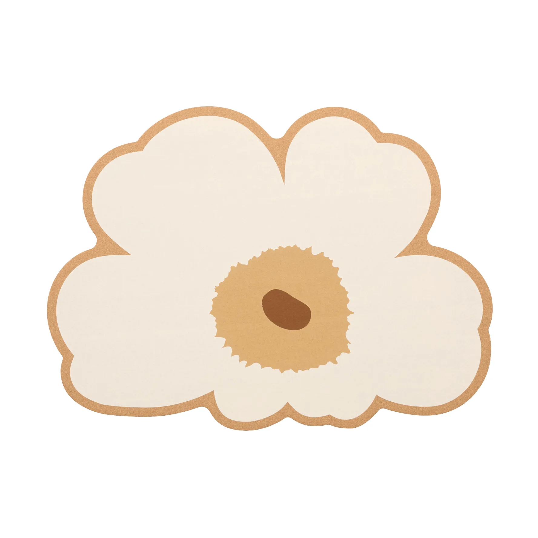 Marimekko Unikko kork bordskåner Cork-hay-brown