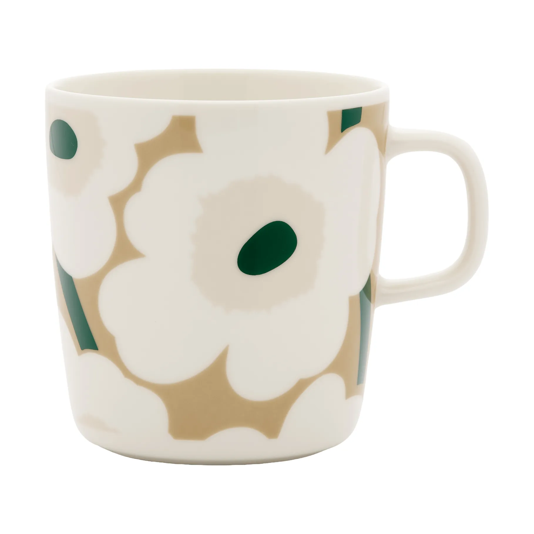Marimekko Unikko krus 40 cl White-beige-lys sand-mørkegrøn