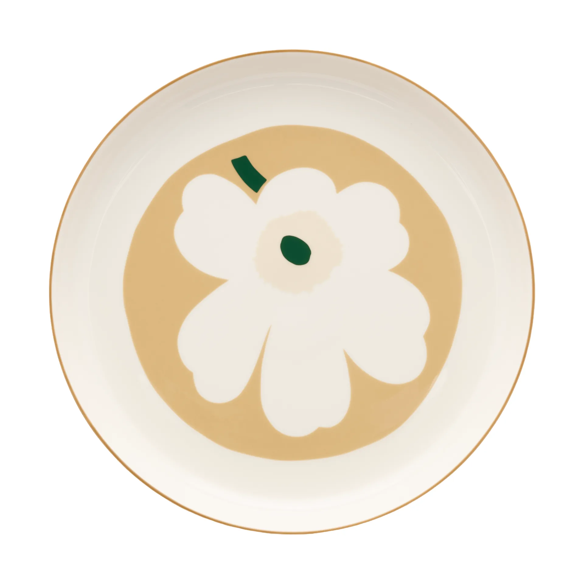 Marimekko Unikko serveringsfat White-beige-light sand-dark green