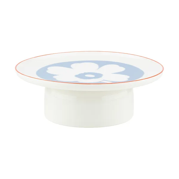 Unikko serveringsfat, White-light blue-orange red, Ø24 cm