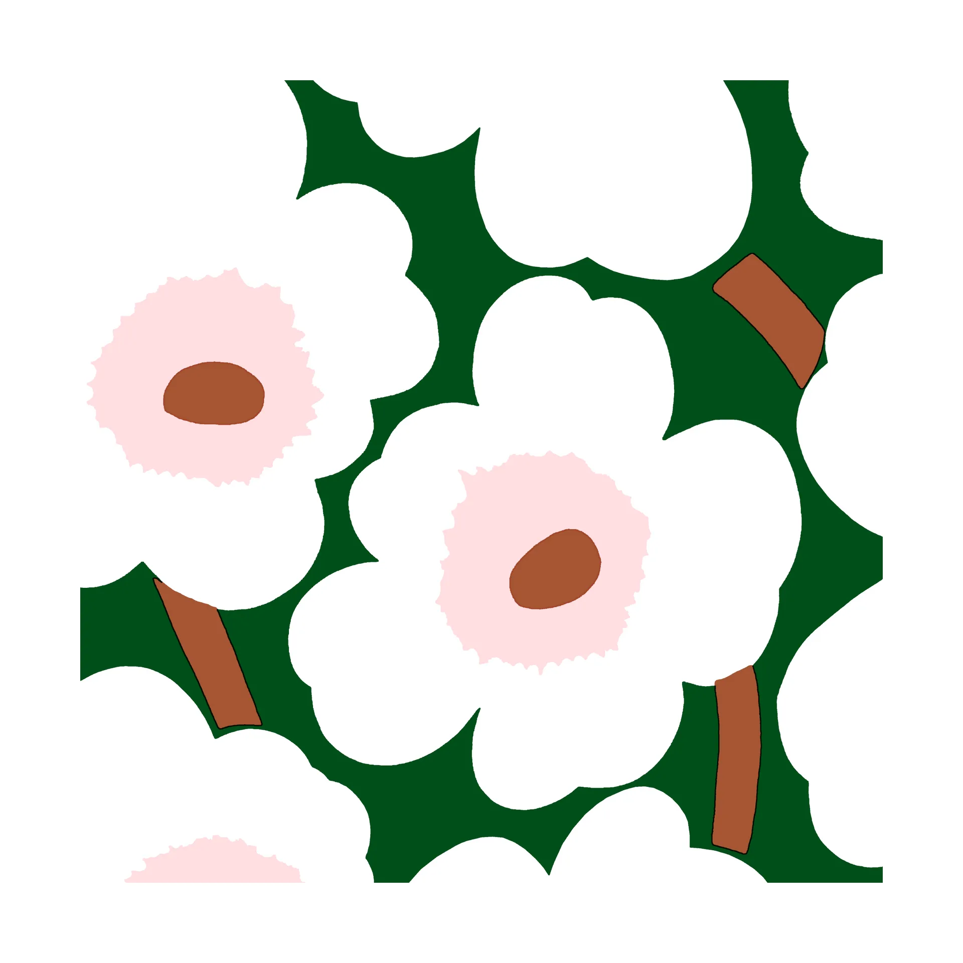 Marimekko Unikko servietter 33x33 cm 20-pak Dark green