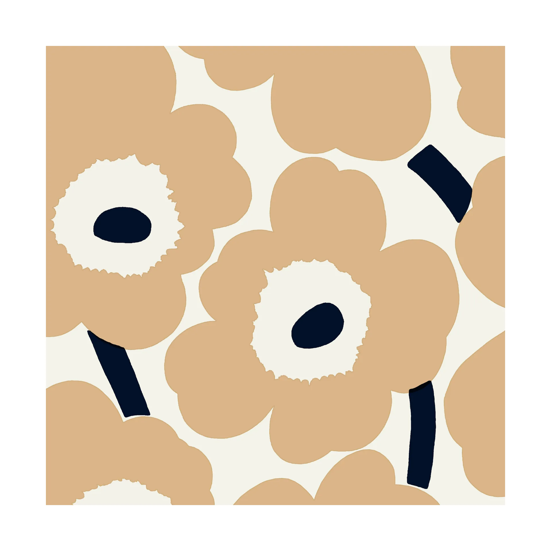 Marimekko Unikko servietter 33x33 cm 20-pak Sand-brown