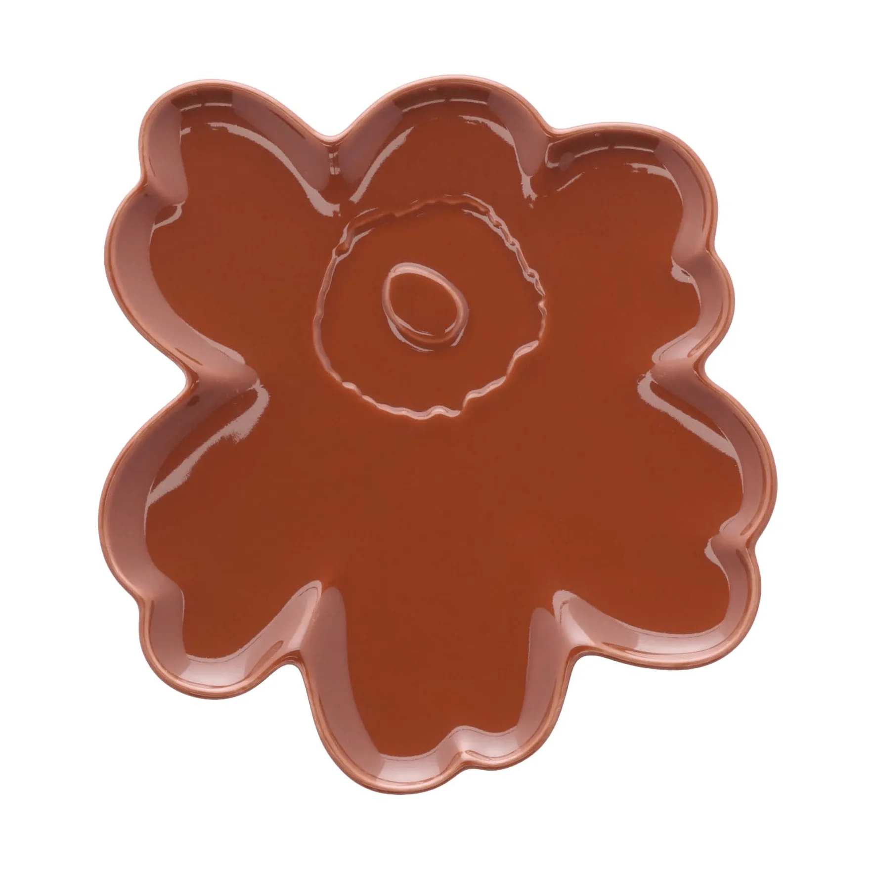 Marimekko Unikko shape tallerken Chestnut