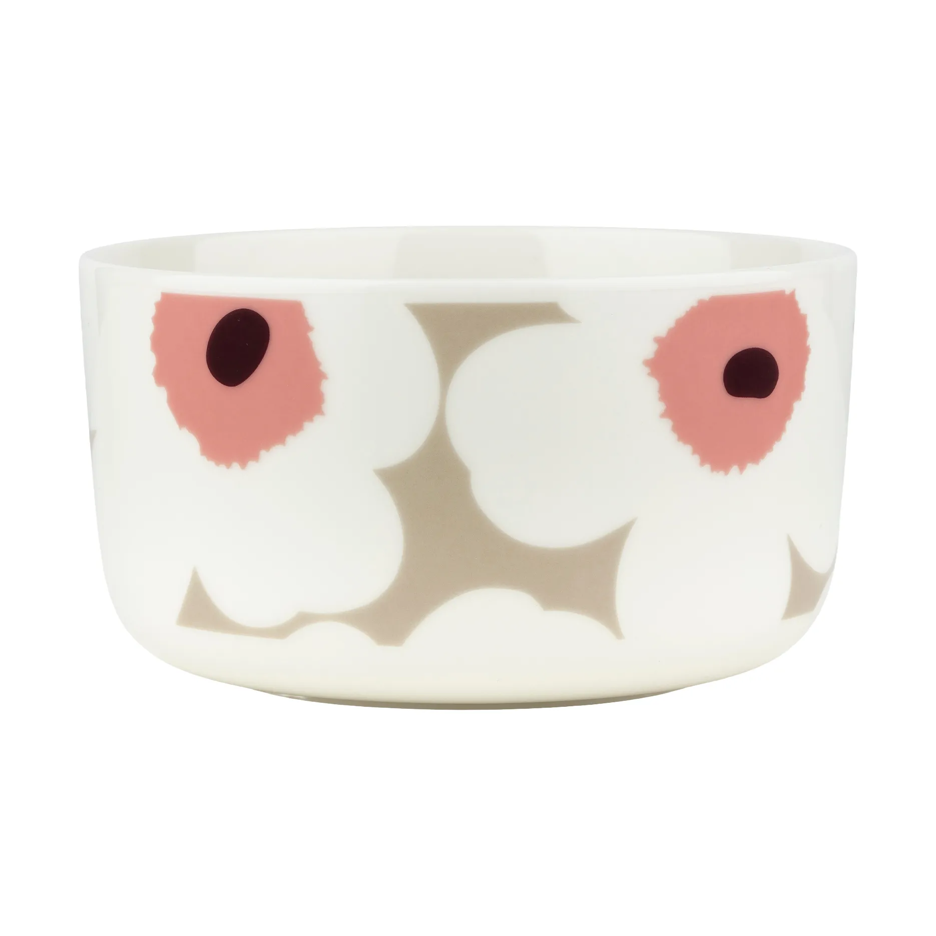Marimekko Unikko skål 5 dl White-clay-powder-dark wine