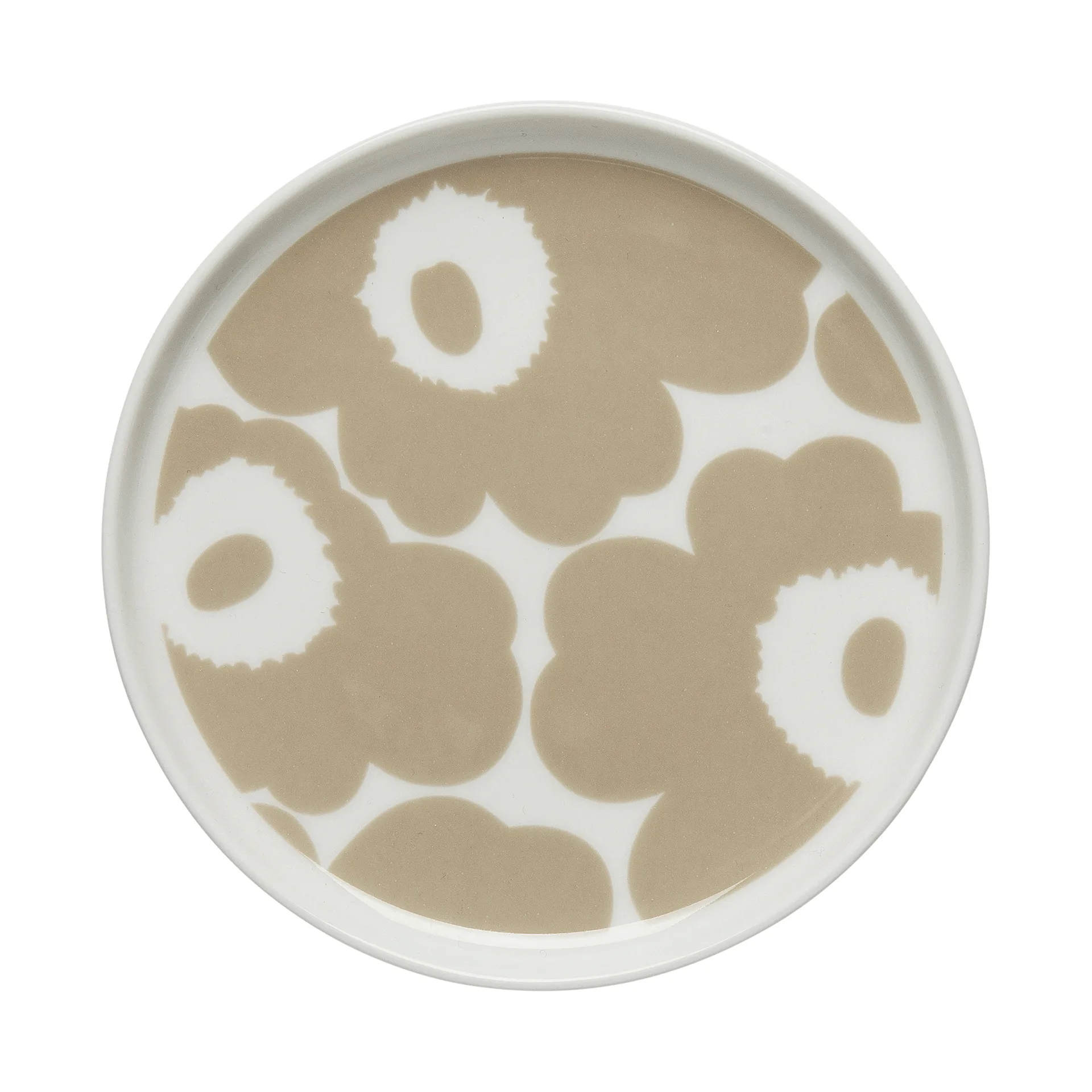 Marimekko Unikko tallerken &Oslash;13,5 cm Hvit-beige