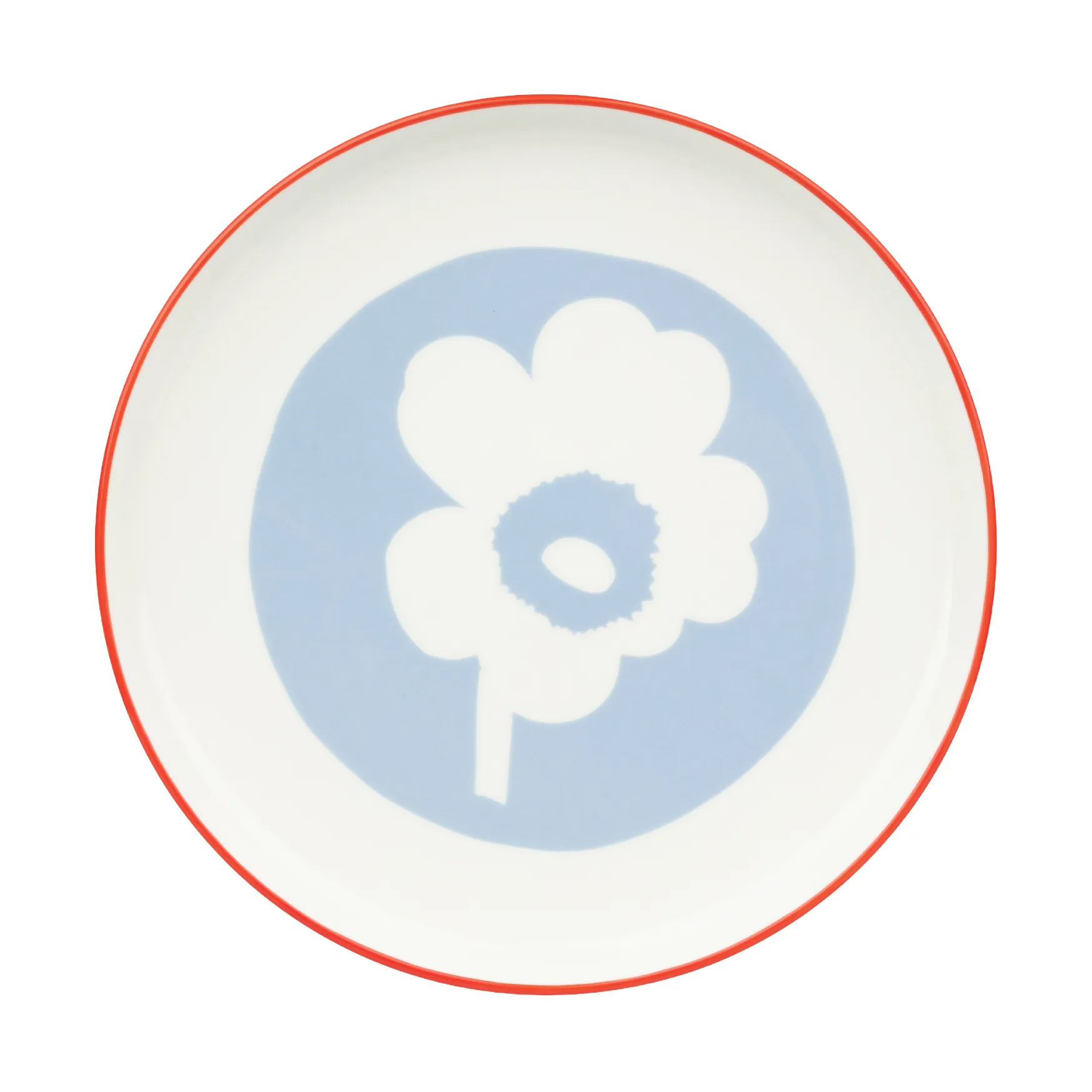 Marimekko Unikko tallerken Ø20 cm White-light blue-orange red