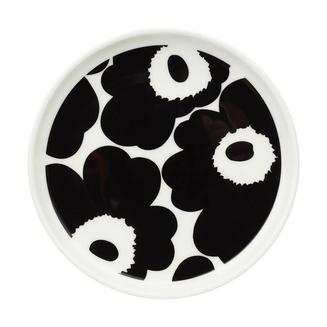 Marimekko Unikko tallrik Ø13,5 cm Black-White