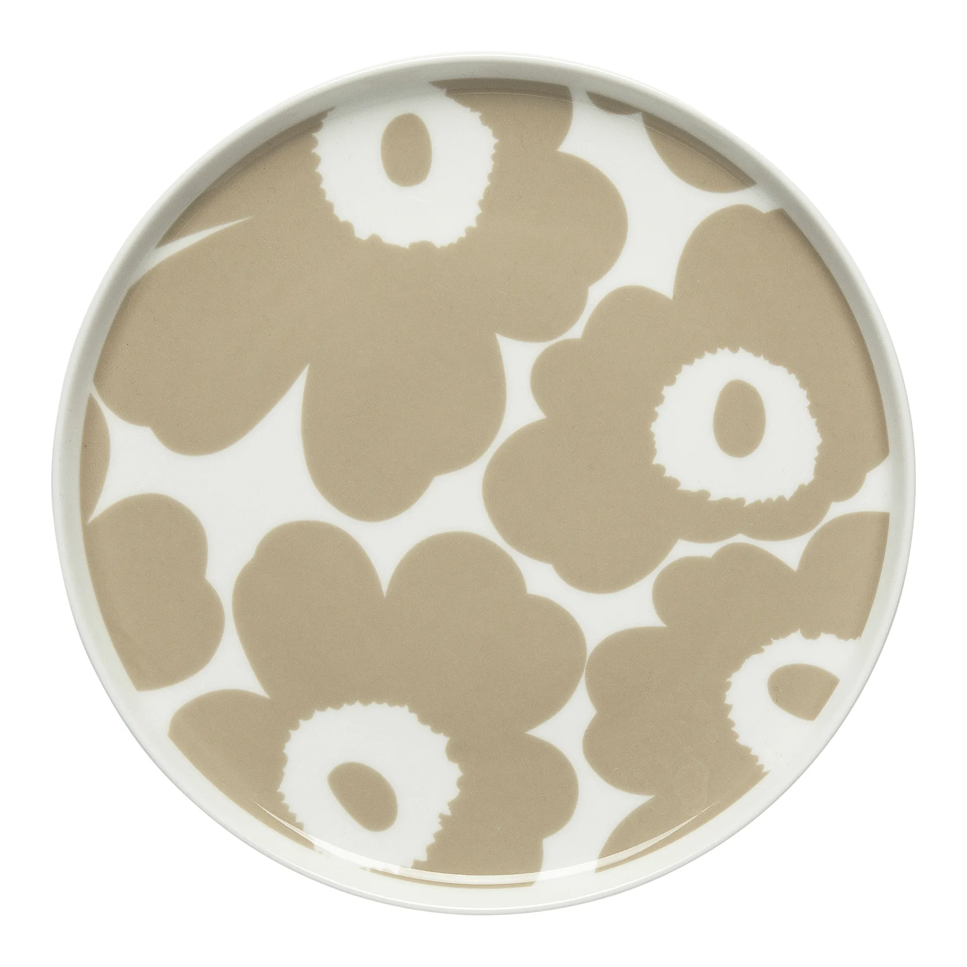 Marimekko Unikko tallrik beige-vit &Oslash;20 cm