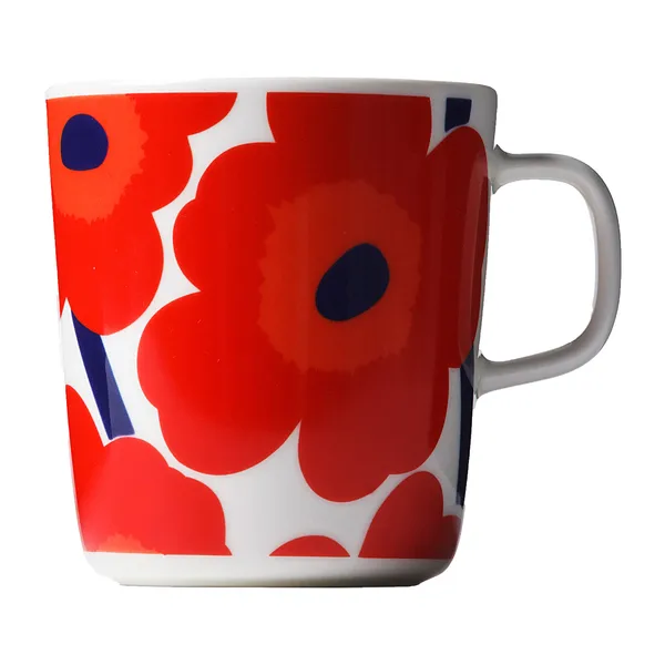 Unikko temugg 4 dl, Röd