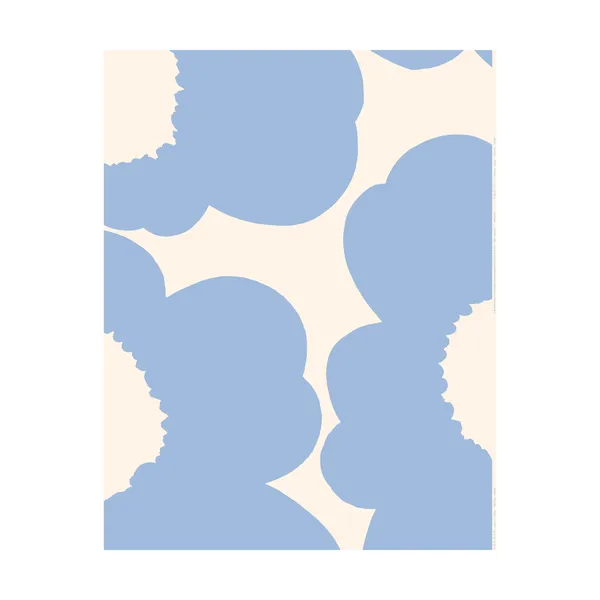 Unikko tyg, Light blue-bomullssatin