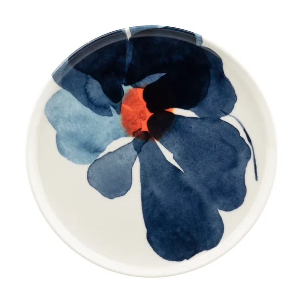 Valssi tallrik, White-dark blue-orange, Ø20 cm