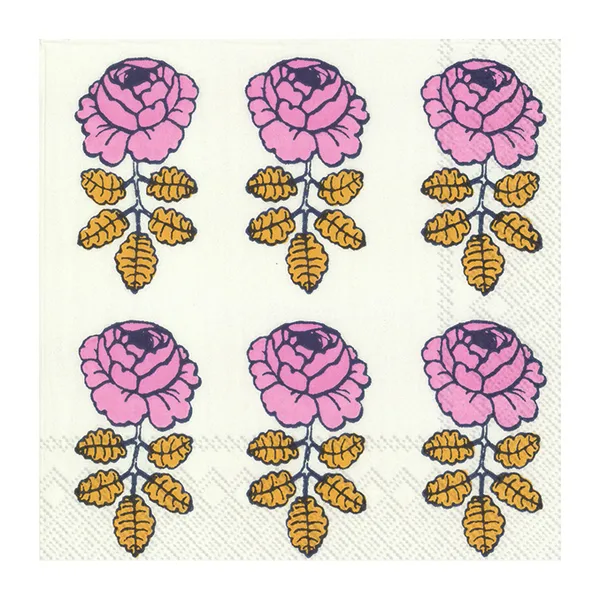 Vihkiruusu servett 33x33 cm 20-pack