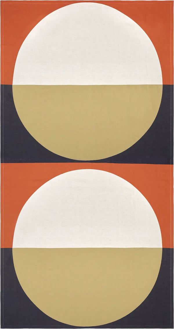 Viitta duk bomull-linne 150x280 cm, Red-blue