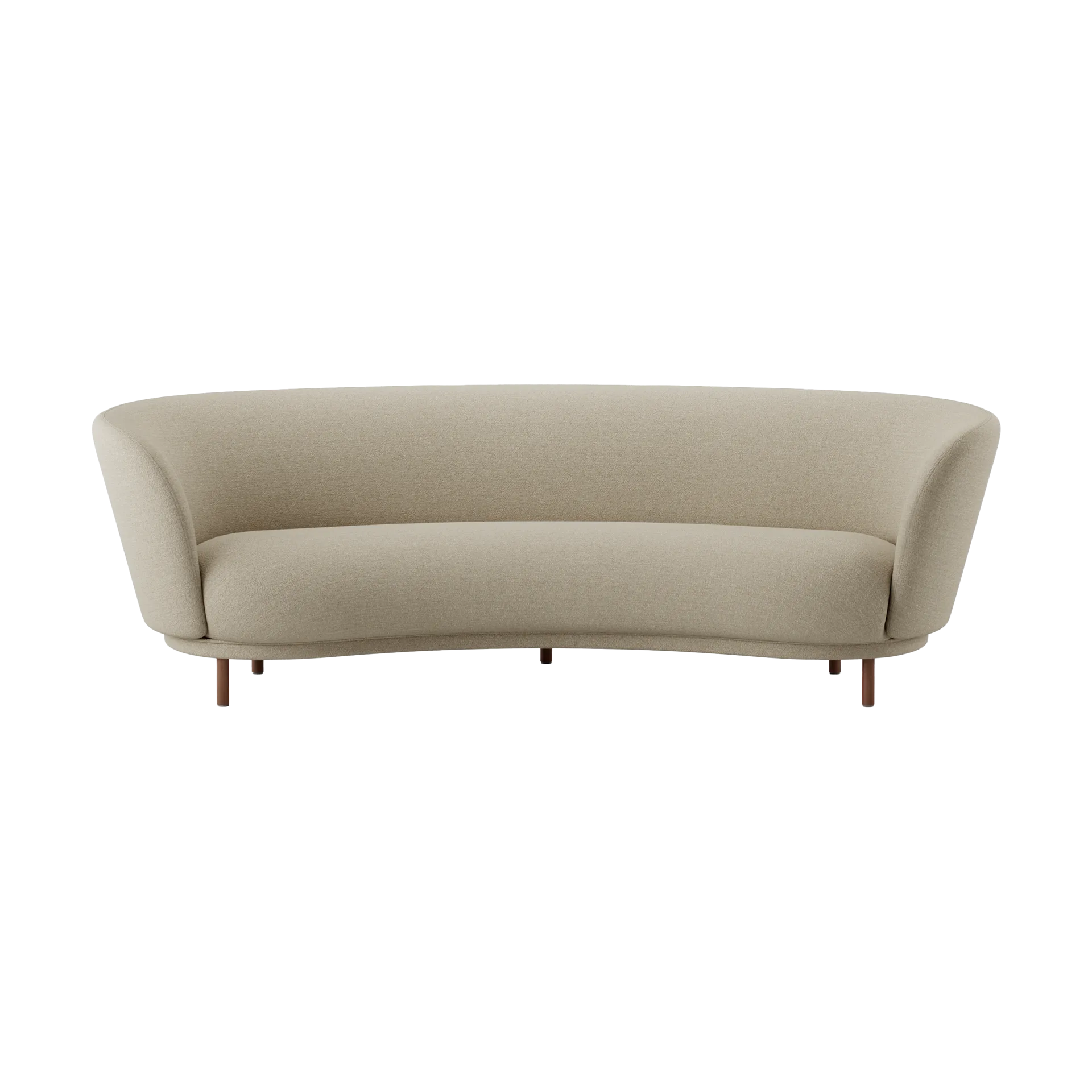 Massproductions Canapé Dandy 3 places Walnut-Ecriture 240