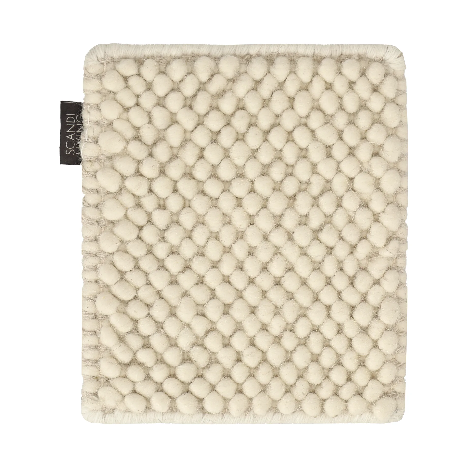 Material Samples Échantillon de tapis Flock en laine Blanc naturel