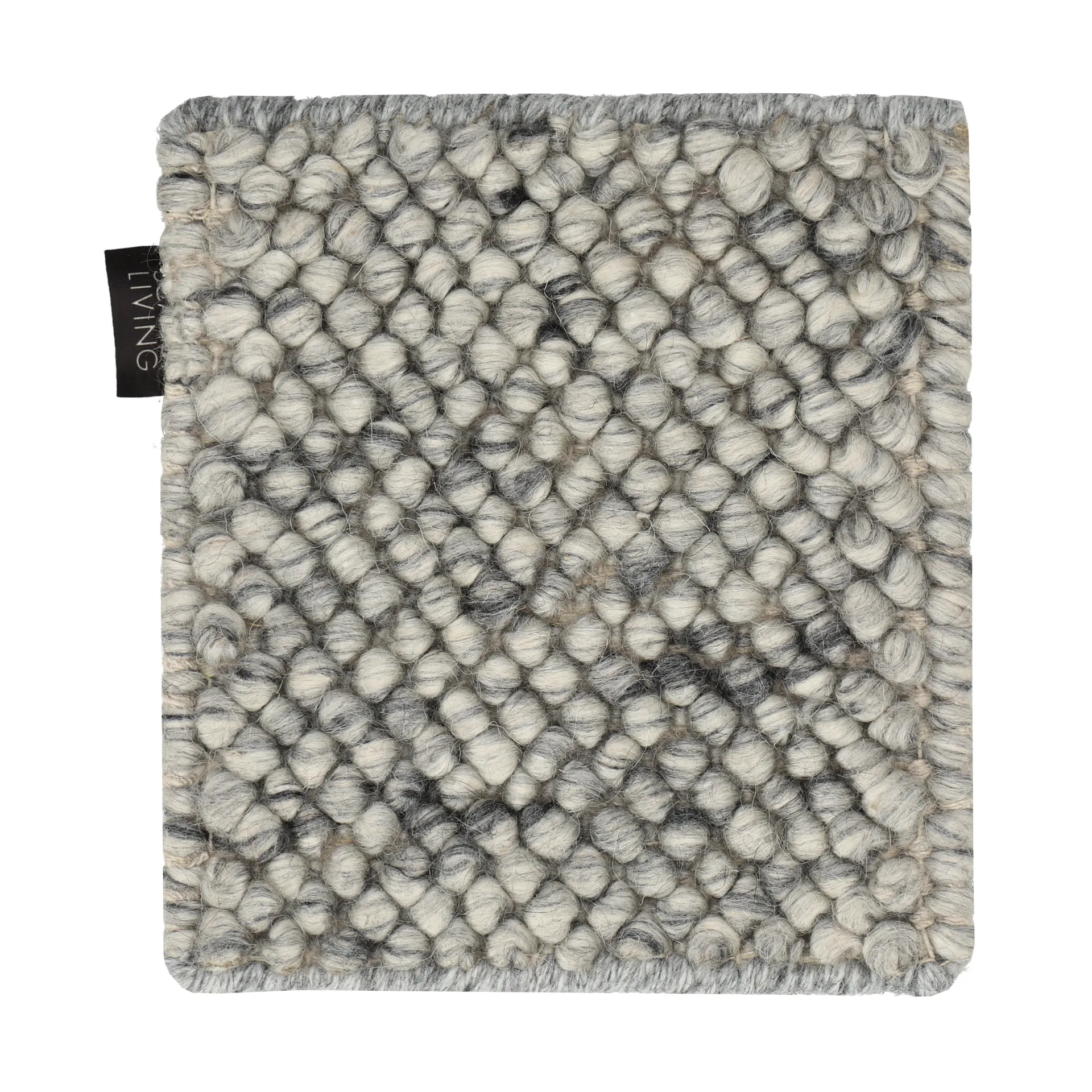 Material Samples Échantillon de tapis Flock en laine Gris naturel
