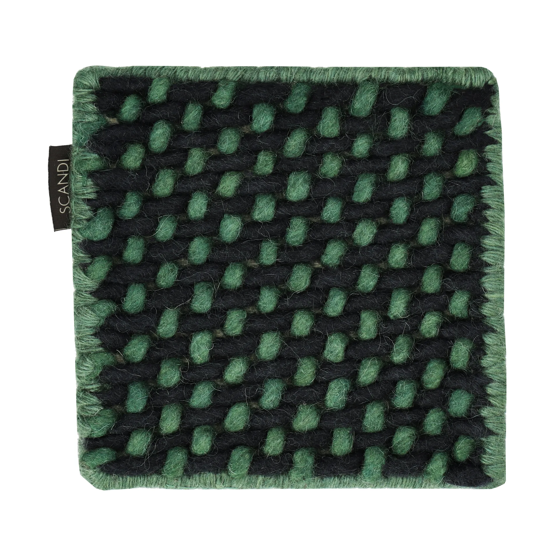 Material Samples Échantillon de tapis Hill en laine Bleu-vert