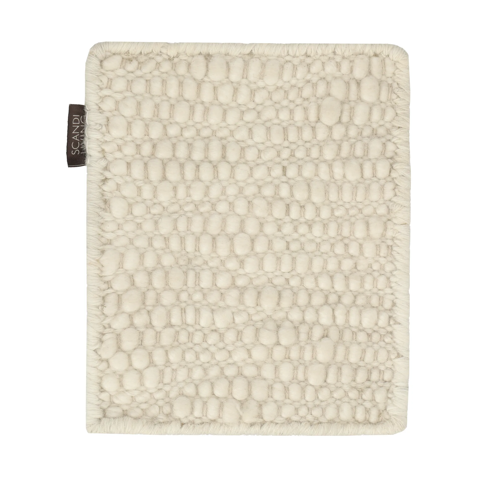 Material Samples Échantillon de tapis Pebble en laine Blanc