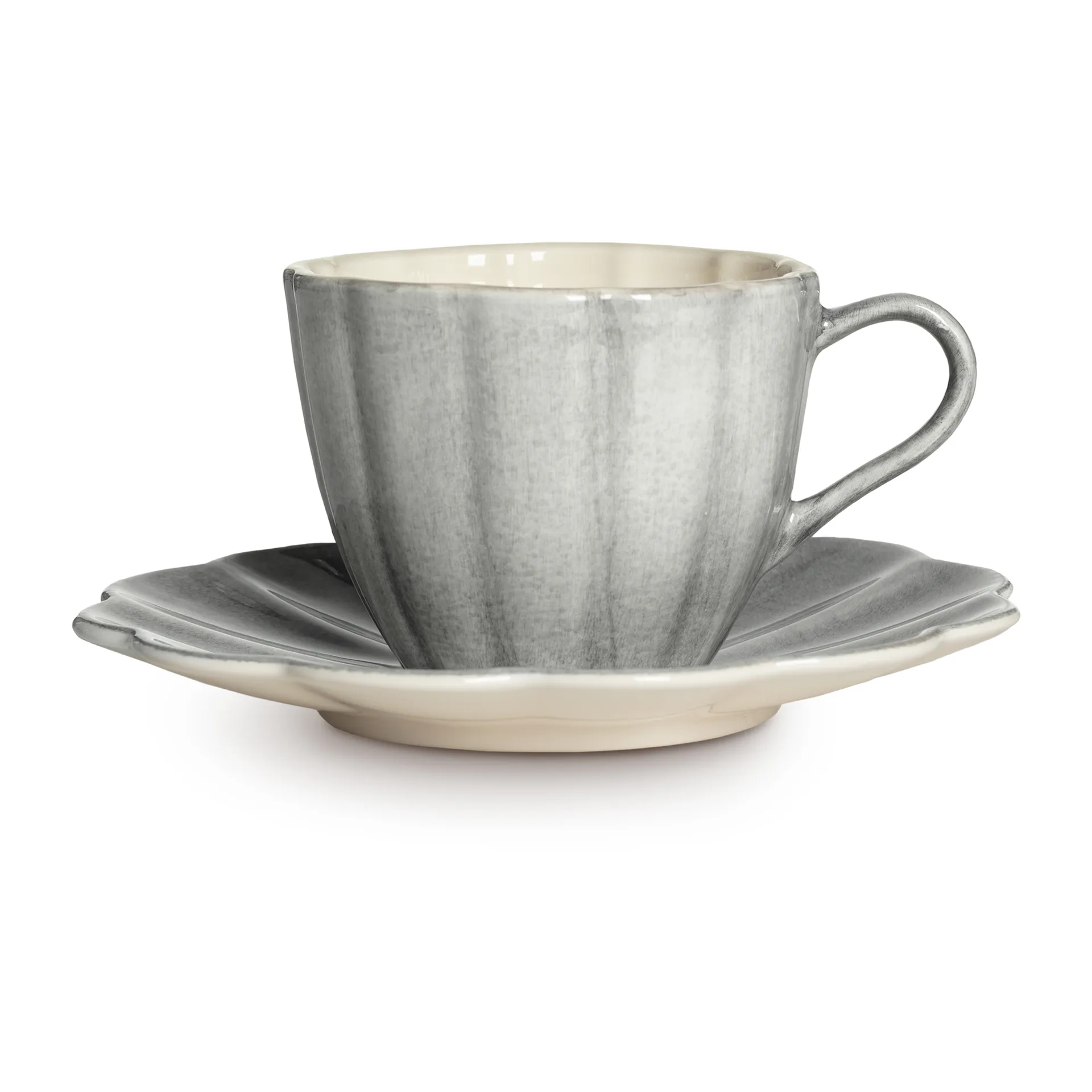 Mateus Oyster kopp med fat 25 cl Gr&aring;