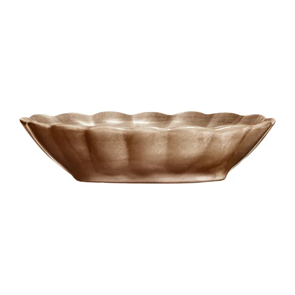 Oyster skål 18x23 cm, Cinnamon