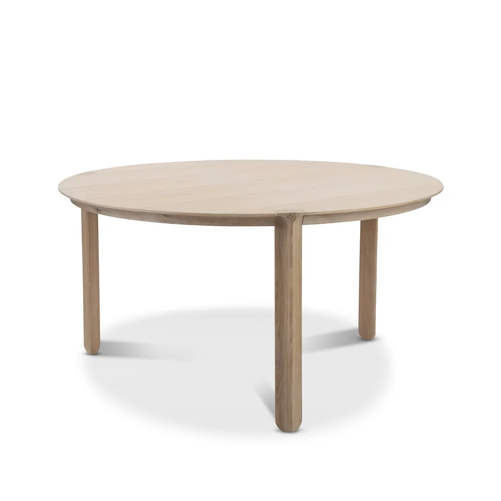 Mavis Table à manger Amor ronde Chêne blanchi, huile dure