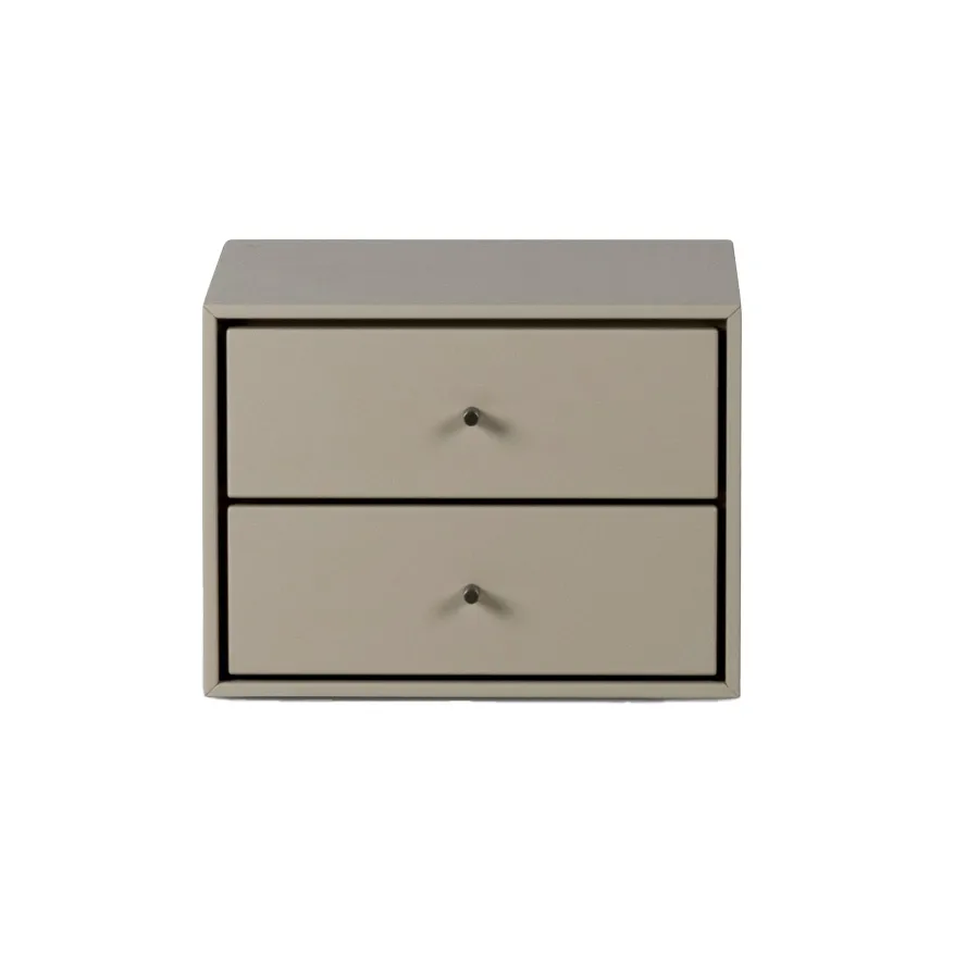 Mavis Table de chevet Volt suspendue Beige-acier inoxydable