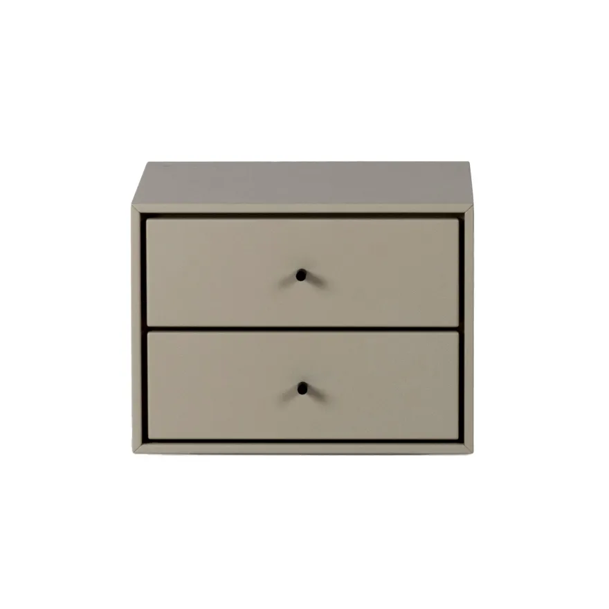 Mavis Table de chevet Volt suspendue Beige-noir
