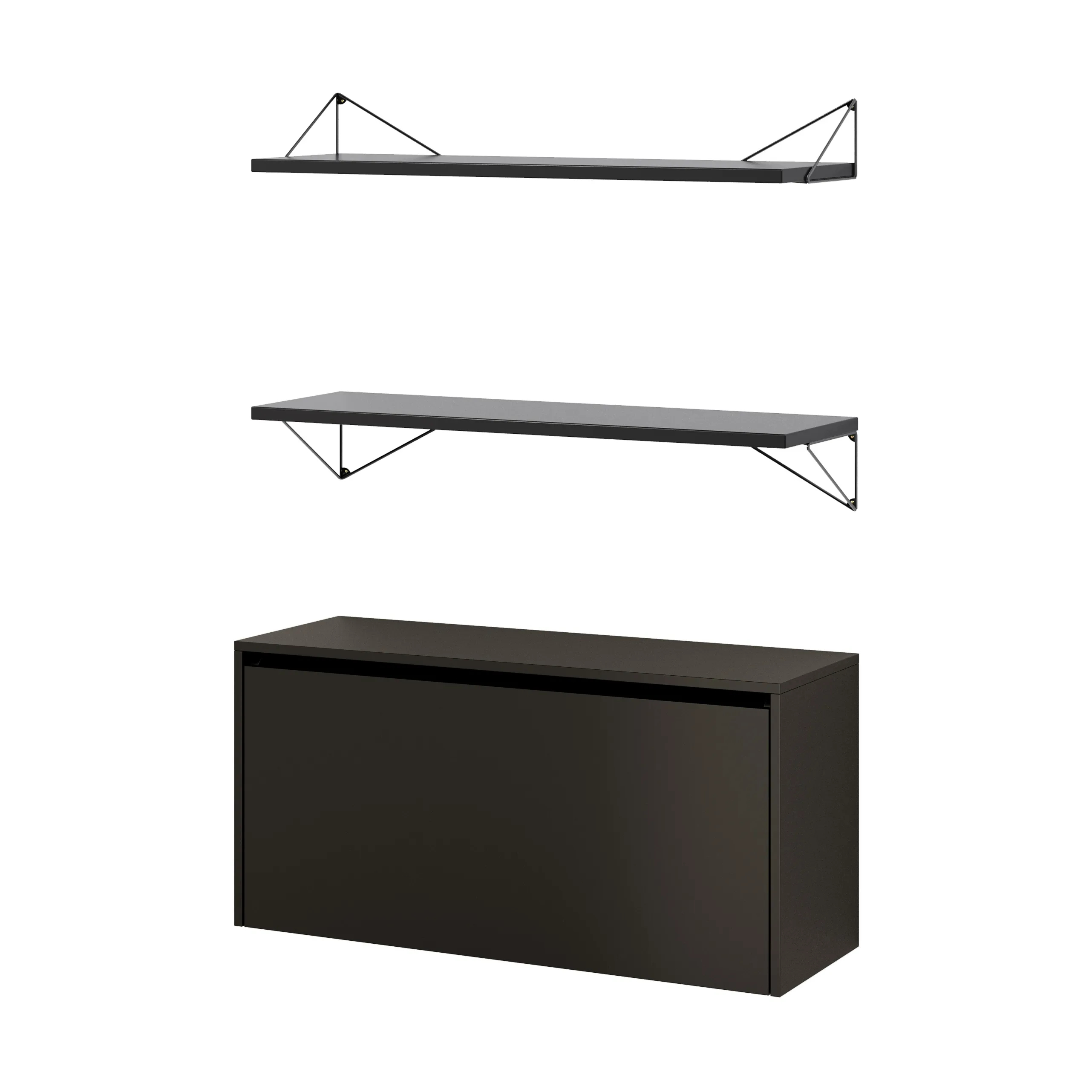 Pythagoras Bundle F shelving system black-black from Maze