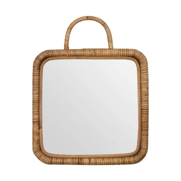 Baki spegel med ram 28x28 cm, Natur