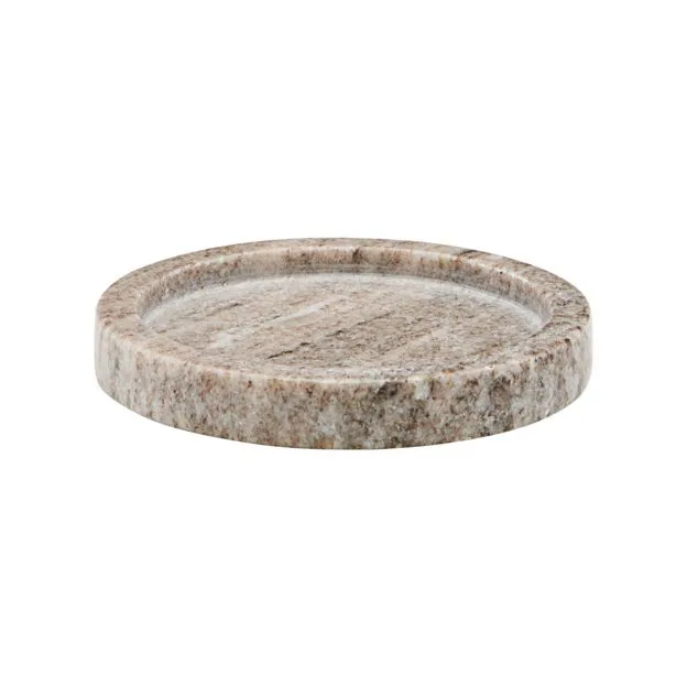 Marmor organiseringsbakke Meraki Marble Ø12,5 x H2 cm mørk beige