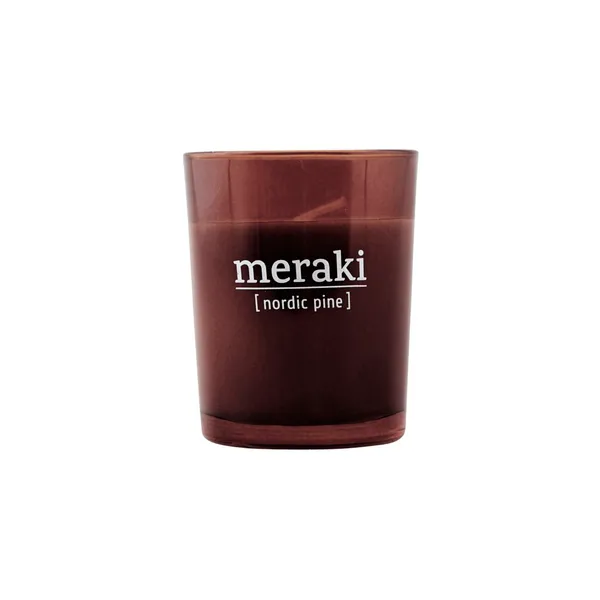 Meraki doftljus brunt glas 12 timmar, Nordic pine