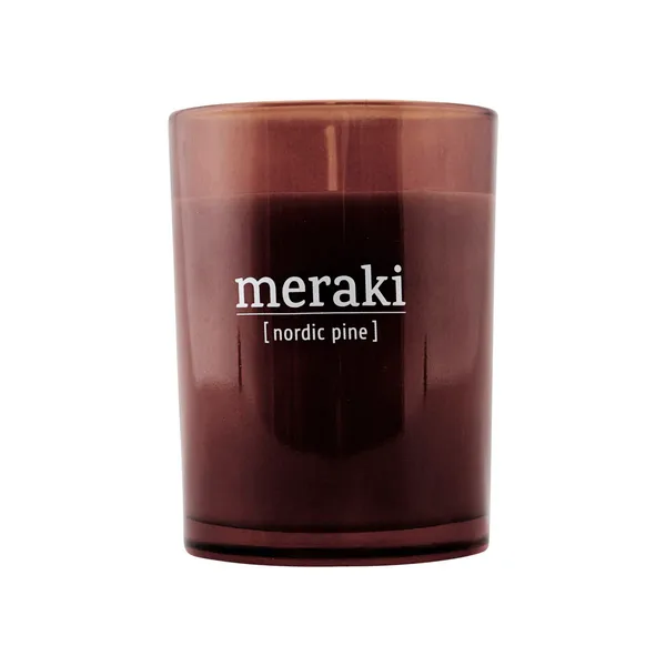 Meraki doftljus brunt glas 35 timmar, Nordic pine