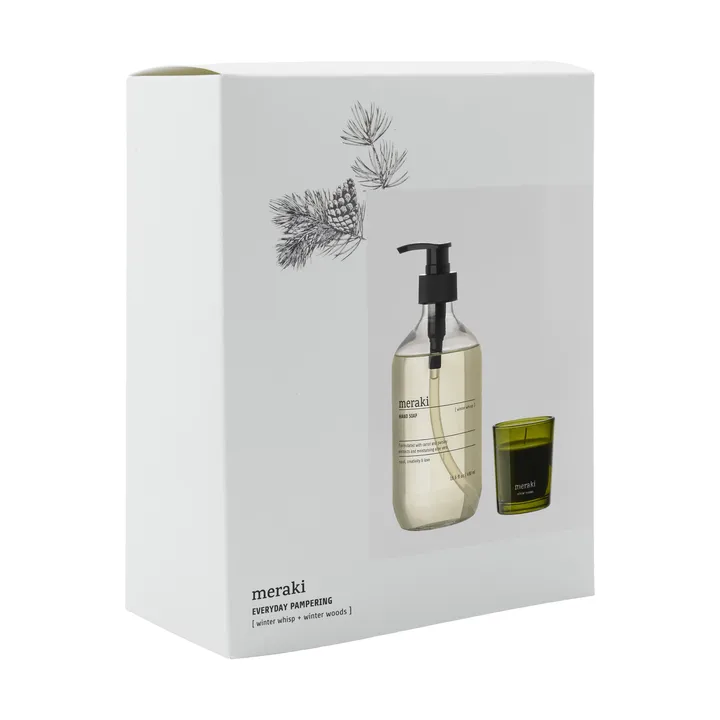 Meraki gift set hand soap and scented candle from Meraki
