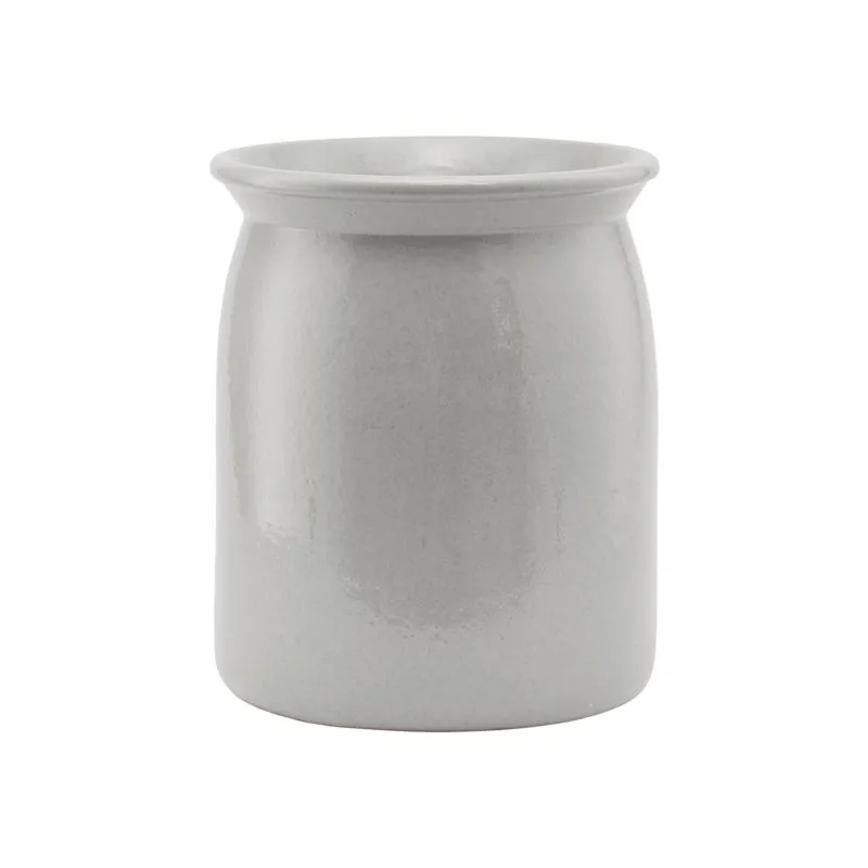 Keramik krukke/urtepotte Meraki Jami skallegrå H24 cm