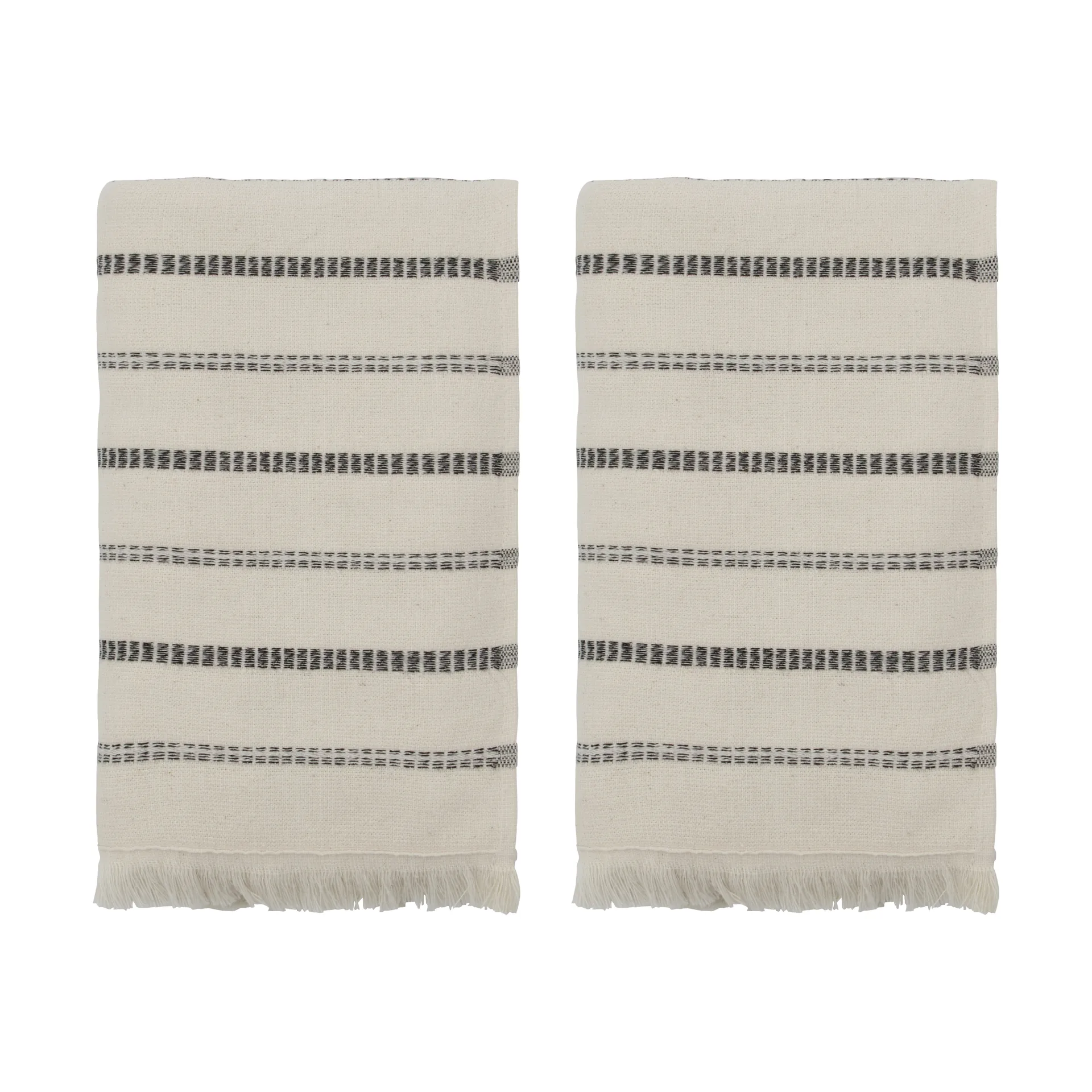 Meraki True håndklæde 2 dele Off-White-sort, 50x100 cm