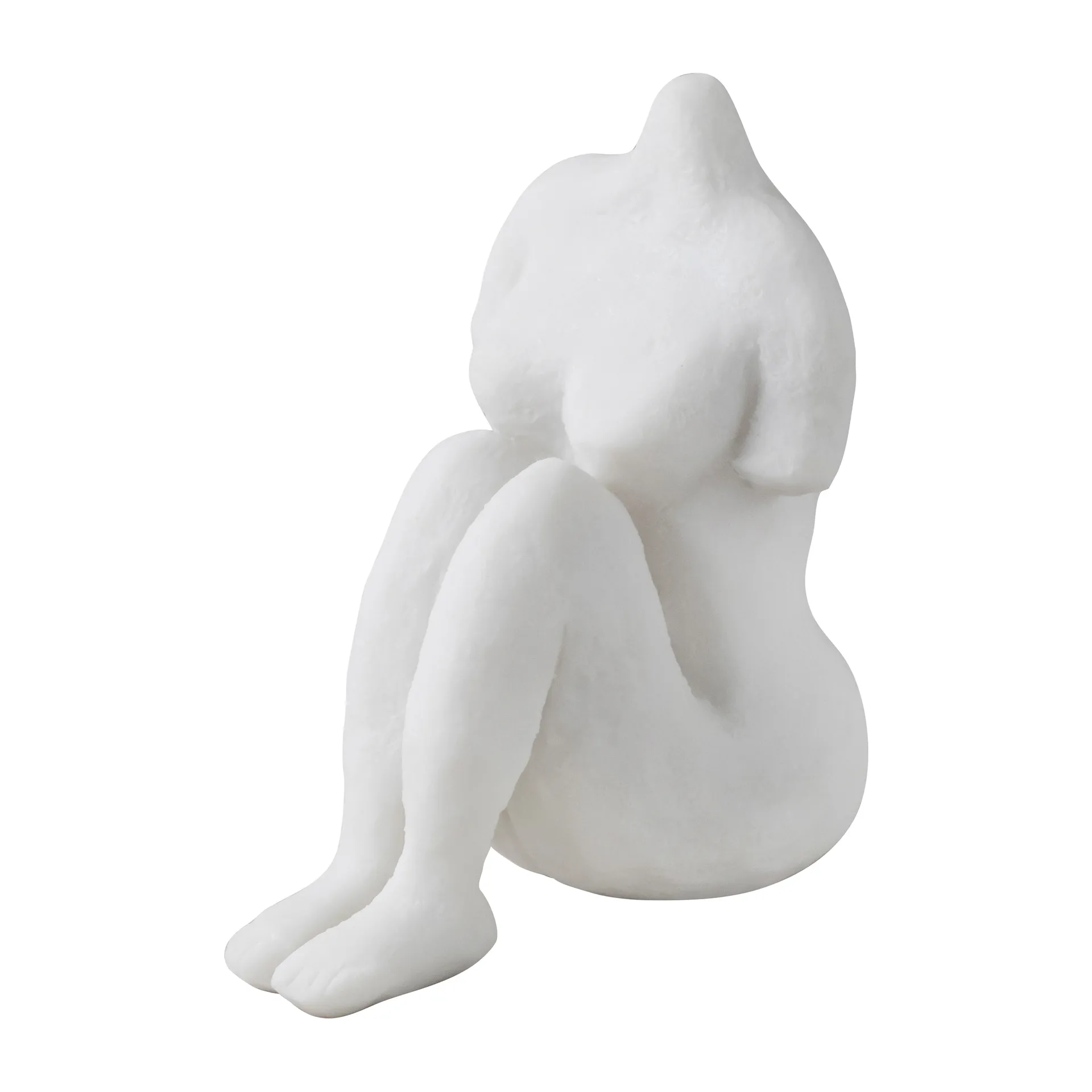 Mette Ditmer Art piece siddende kvinde 14 cm Offwhite billede