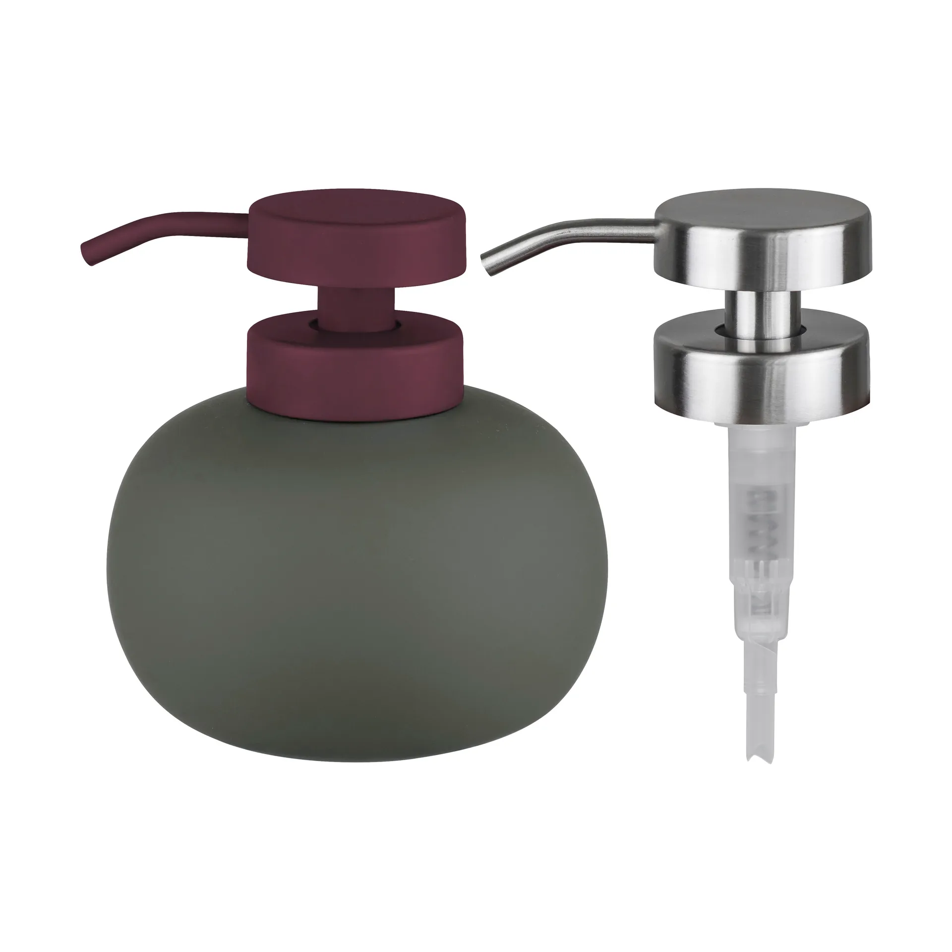 Mette Ditmer Lotus play sæbedispenser lav, inkl. 2 pumpehoveder Dark olive