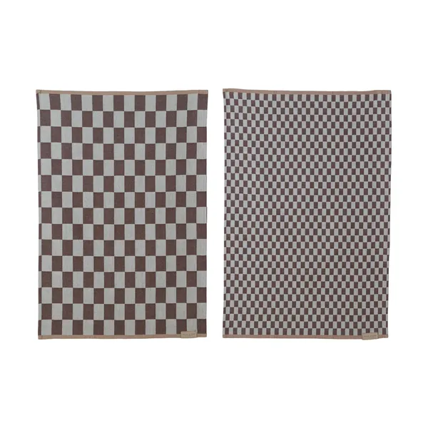 Mini-Max kökshandduk 2-pack, Brown (brun), 50x70 cm