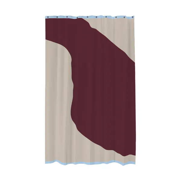 Nova Arte duschdraperi 150x200 cm, Red-Grey (röd