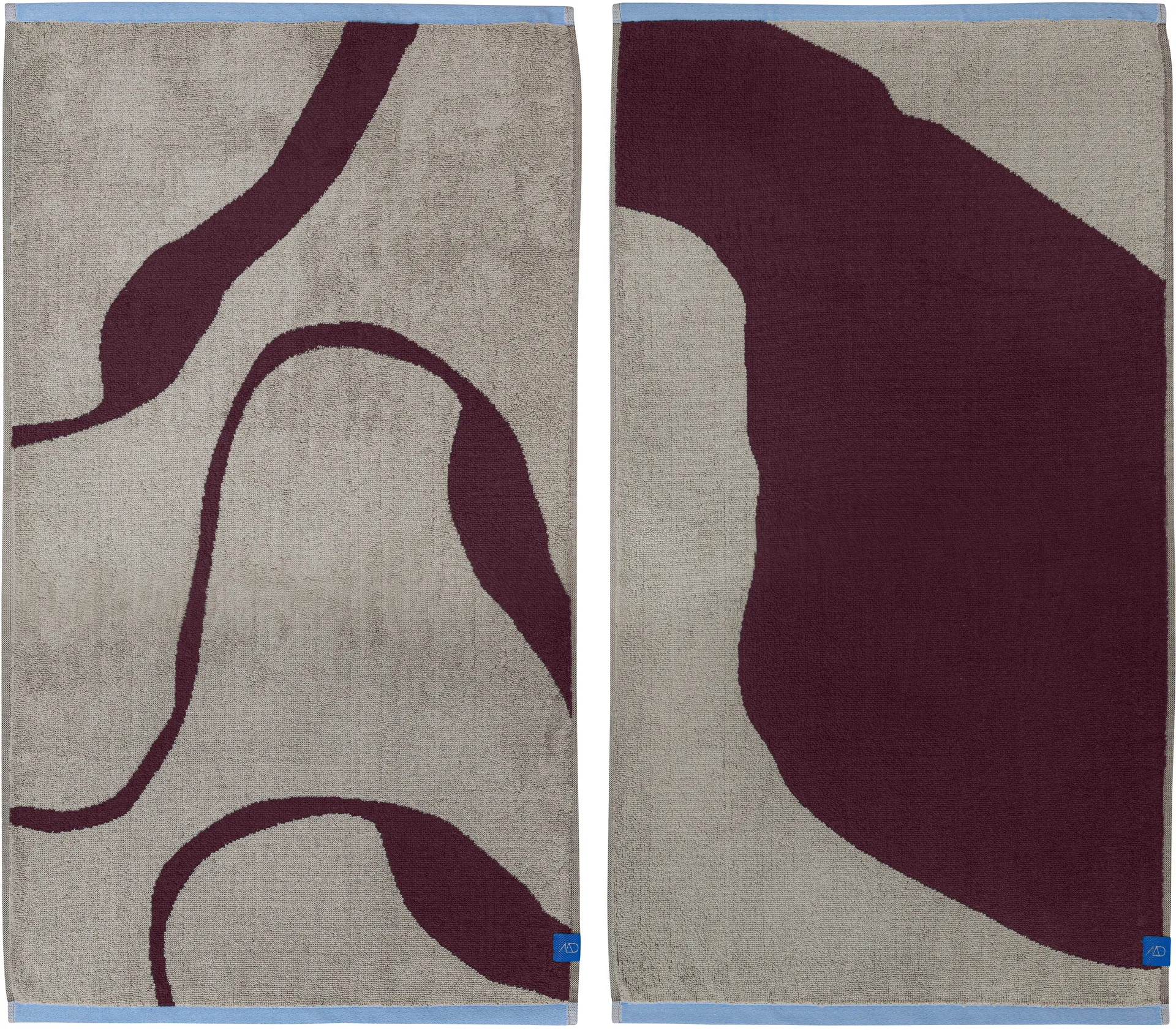 Mette Ditmer Nova Arte serviette cm lot de 2 Wine-sand