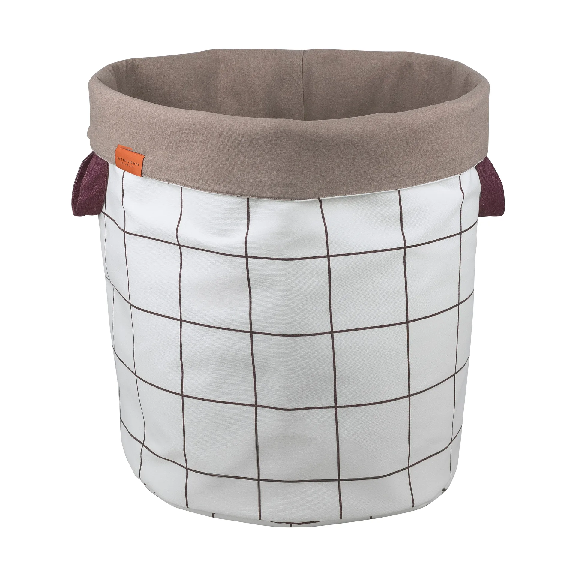Mette Ditmer Panier à linge Mesh Ø40x50 cm Brown-Off-white