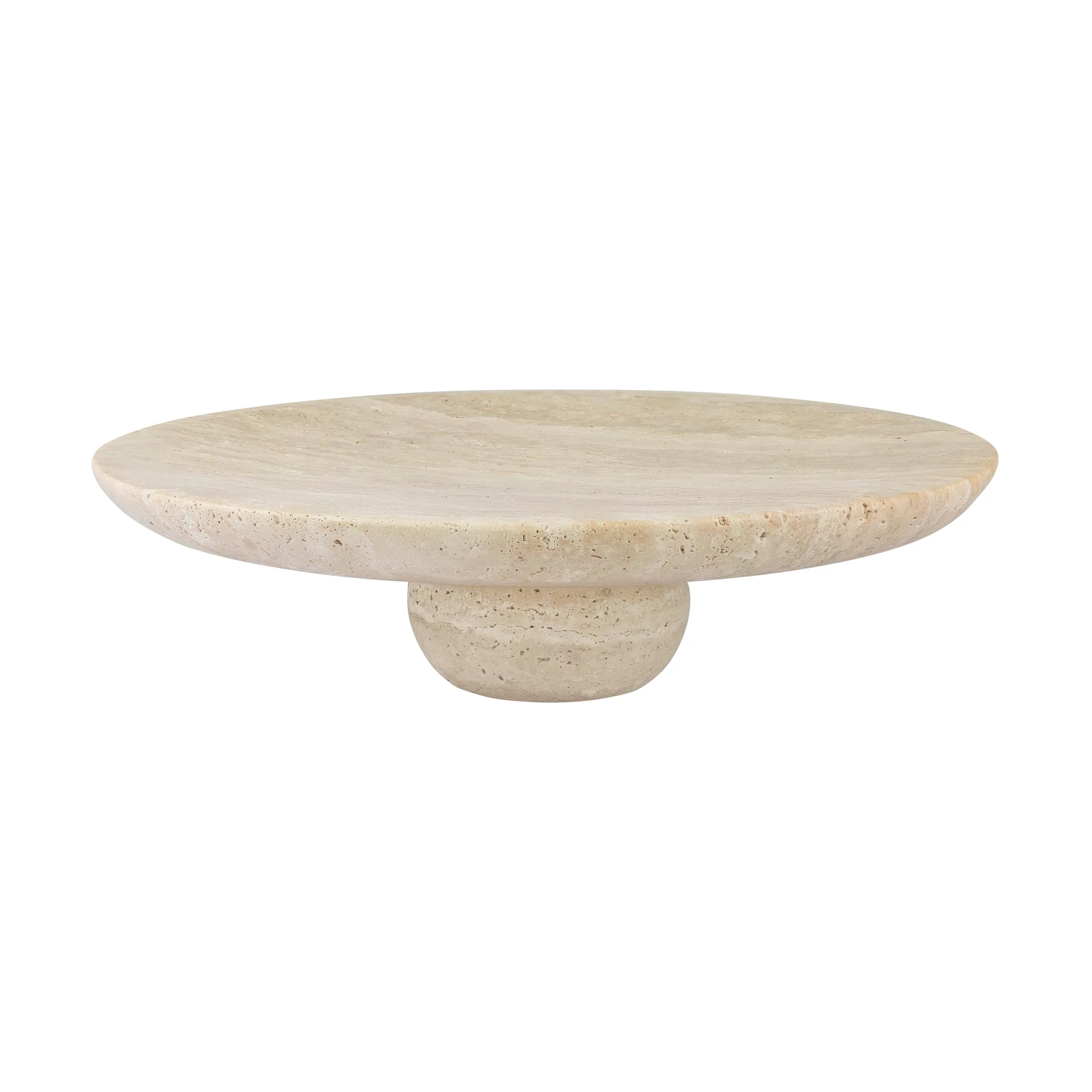 Mette Ditmer Piédestal Travertin Linen, Ø32x8,5 cm
