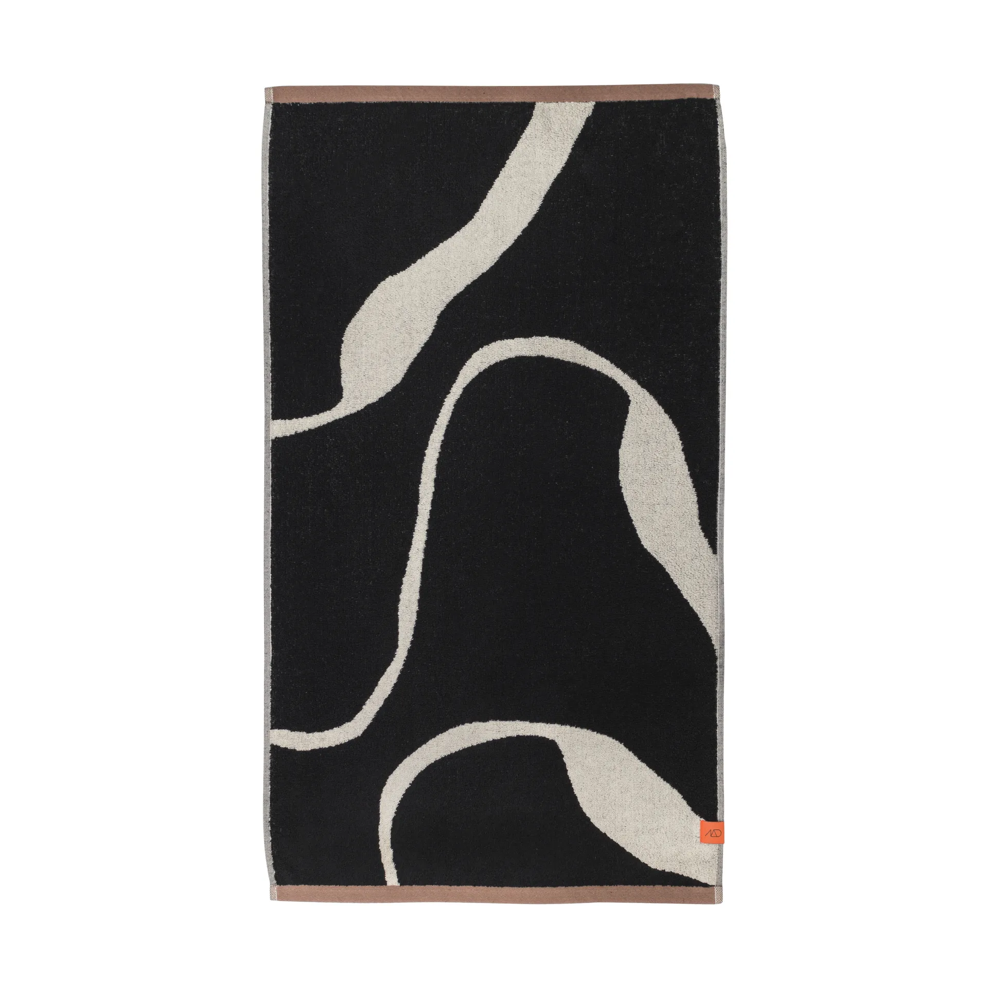 Mette Ditmer Serviette de bain Nova Arte cm noir-blanc cassé