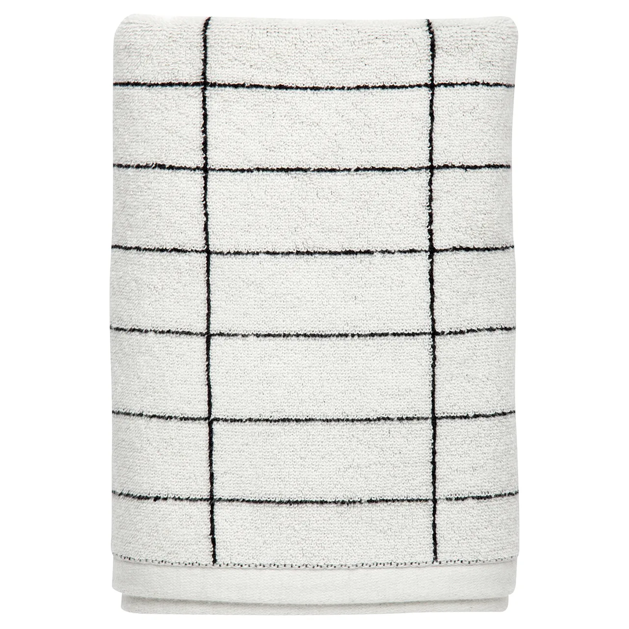 Mette Ditmer Serviette de bain Tile Stone cm Noir-off white